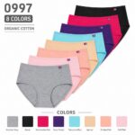 Briefs Organic Cotton Mid‑Rise Women Briefs, Stretch Breathable Multi‑Color Cotton Panties