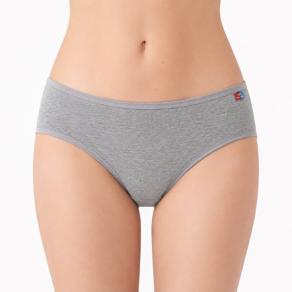 Briefs Organic Cotton Mid‑Rise Women Briefs, Stretch Breathable Multi‑Color Cotton Panties