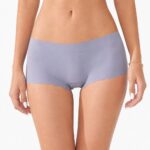 Boxer shorts Ice‑Silk Seamless Women Boyshort Underwear, Wavy Edge Stretch Panties