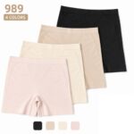 Boxer shorts High‑Waist Women Boyshort Underwear, Silk‑Blend Crotch Stretch Nylon Panties