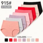 Briefs Cotton High‑Waist Women's Briefs, Elastic Soft Breathable Multi‑Color Cotton Panties