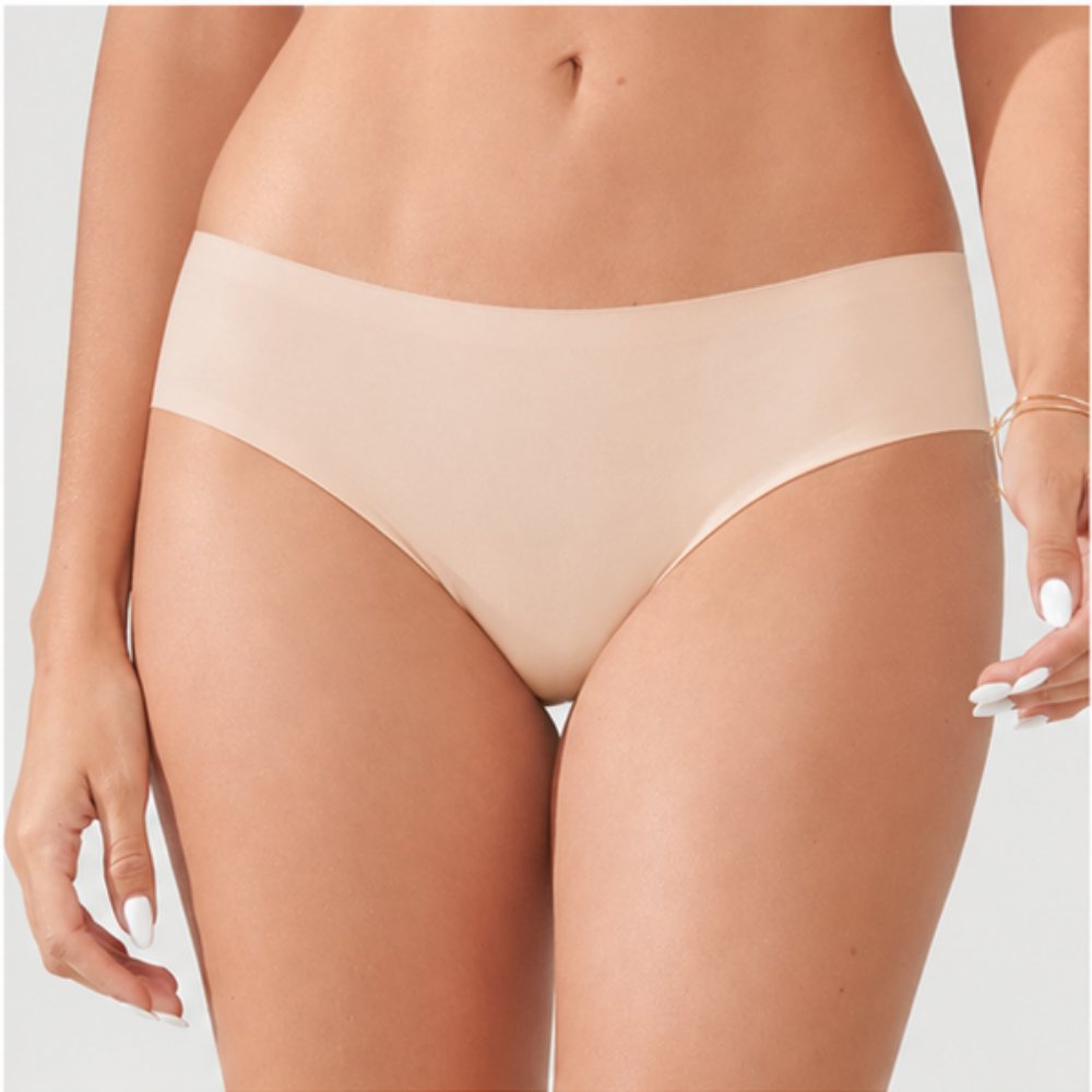 Briefs 12D Water‑Ripple Jacquard Seamless High‑Waist Women Briefs, Antibacterial Crotch Underwear