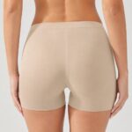 Boxer shorts High‑Waist Women Boyshort Underwear, Silk‑Blend Crotch Stretch Nylon Panties