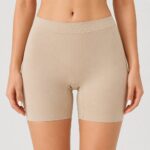 Boxer shorts High‑Waist Women Boyshort Underwear, Silk‑Blend Crotch Stretch Nylon Panties