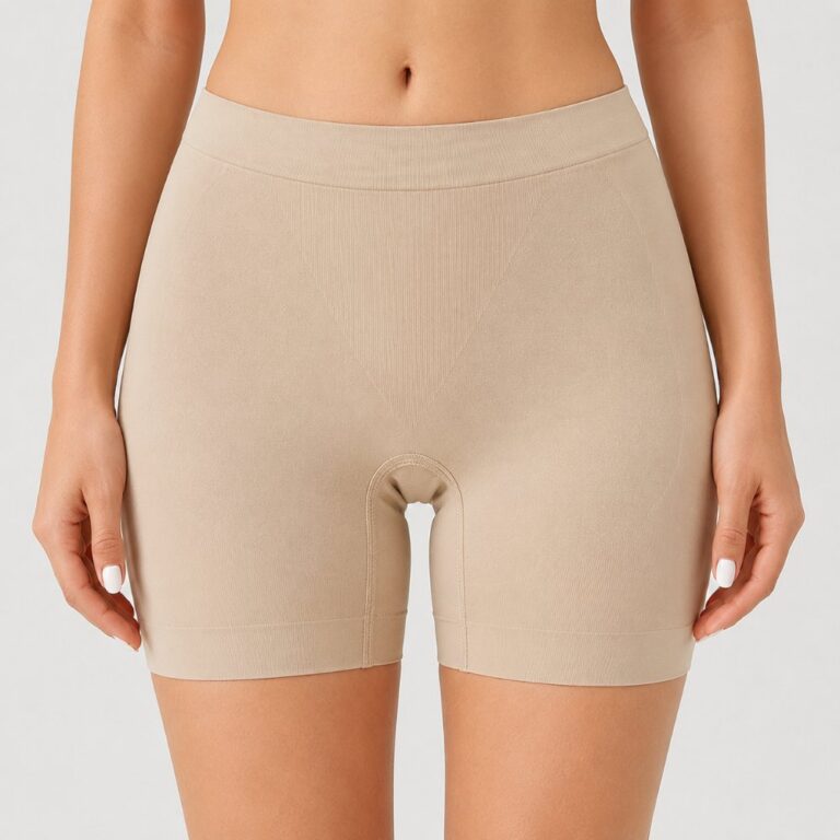 Boxer shorts High‑Waist Women Boyshort Underwear, Silk‑Blend Crotch Stretch Nylon Panties