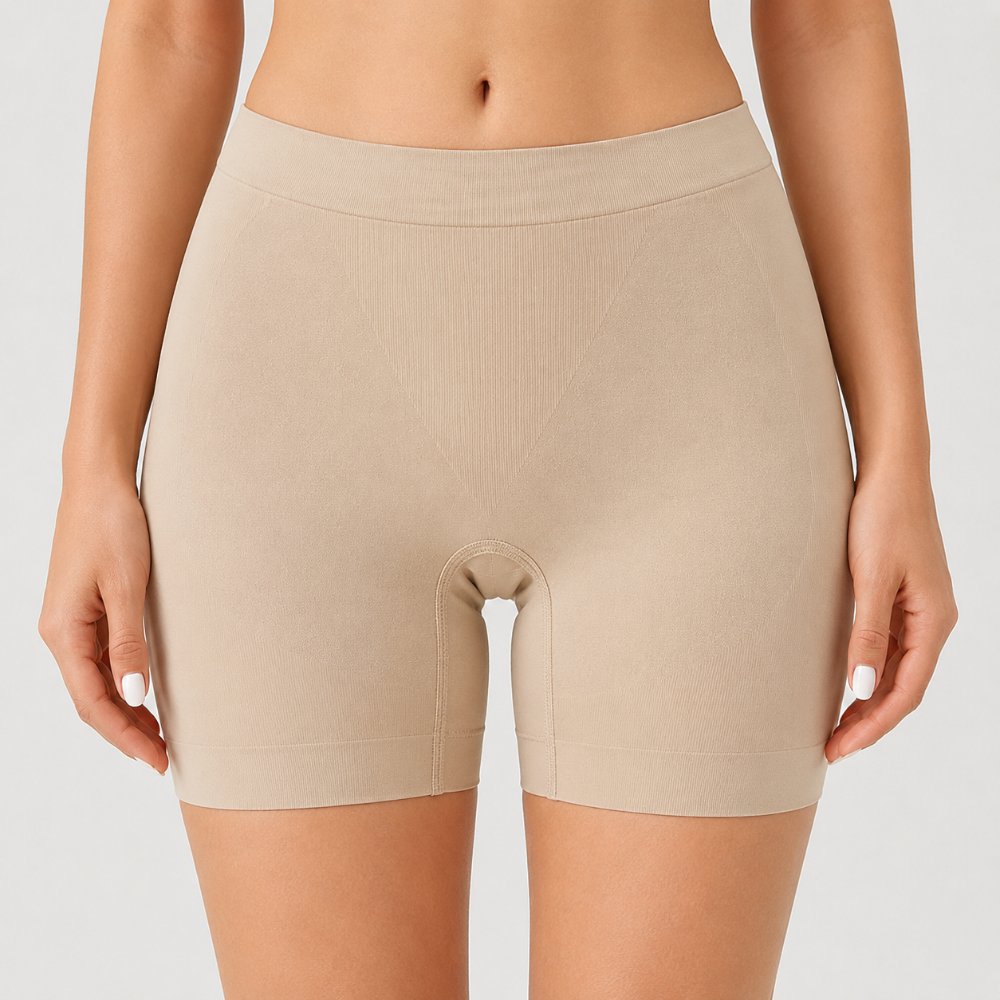 Boxer shorts High‑Waist Women Boyshort Underwear, Silk‑Blend Crotch Stretch Nylon Panties
