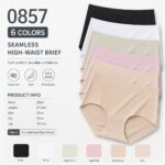 Briefs Seamless High-Waist Women's Briefs, Soft Breathable Multi-Color Tummy Control Panties