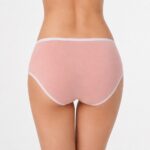 Briefs Skin‑Friendly Cotton Mid‑Rise Women Briefs, Cartoon Print Contrast Trim Panties