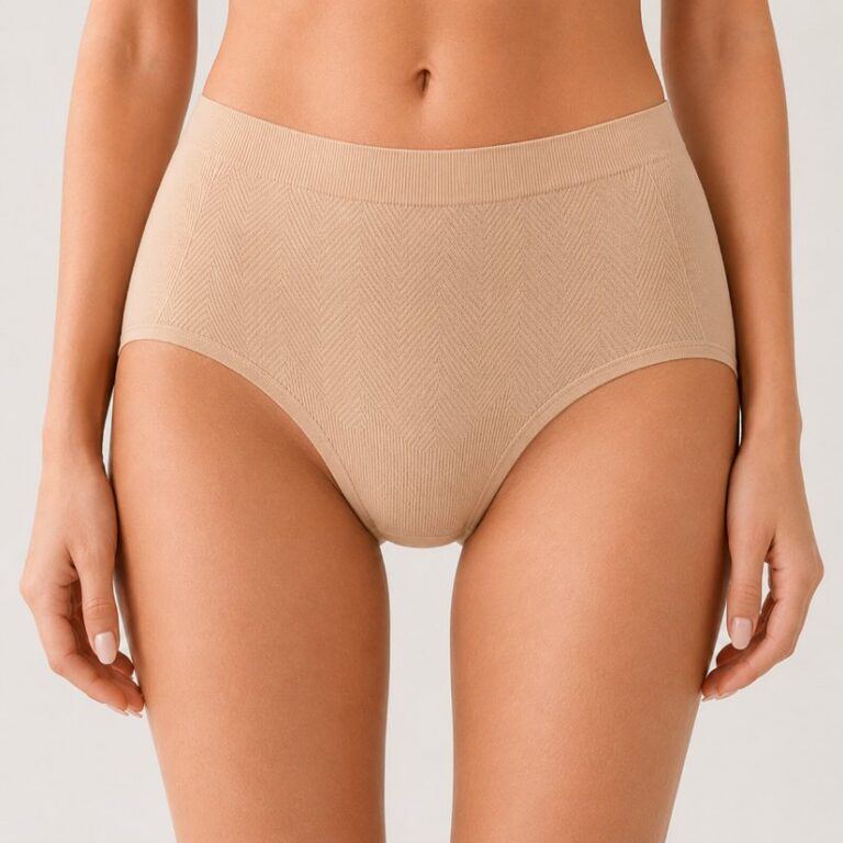 Classic Women's Underwear Women's Mid Waist Briefs, Textured Jacquard Soft Comfortable Underwear