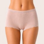Women's Boxer Shorts Women's Soft Boxer Shorts, Wave Hem Comfortable Daily Underwear