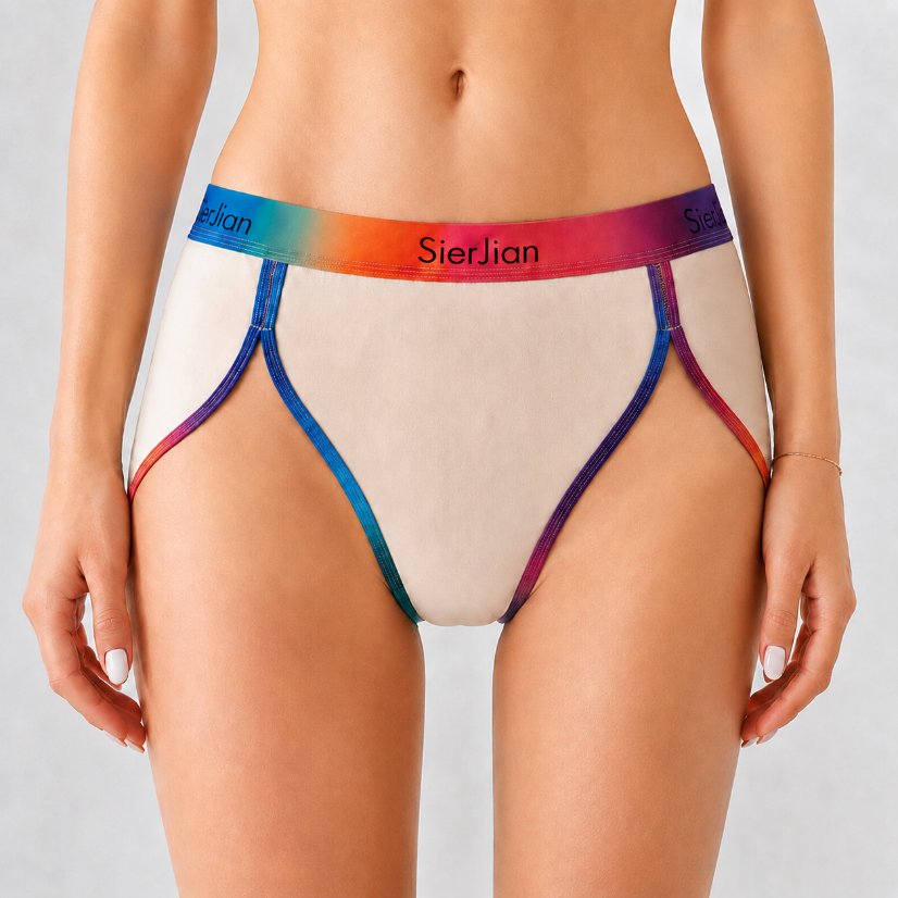 Classic Women's Underwear Women's Sporty Briefs, Contrast Waistband Soft Comfortable Underwear