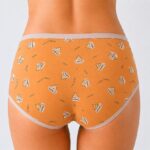 Printed Women's Underwear Women's Cute Ice Cream Print Briefs, Bow Decor Comfortable Underwear