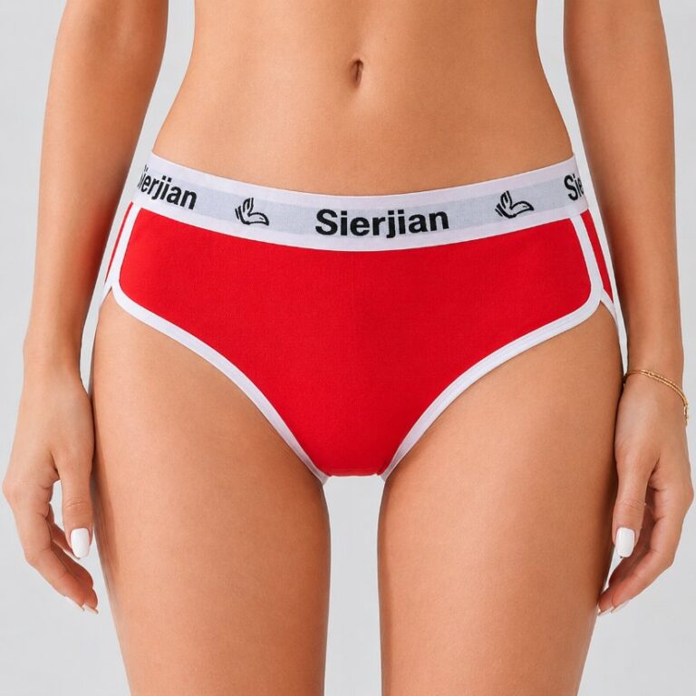Classic Women's Underwear Women's Sporty Briefs, Wide Elastic Waistband Contrast Trim, Comfortable & Breathable