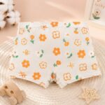 Kids' Underwear Girls' Cotton Boxer Briefs, Cute Floral Print Kids Underwear