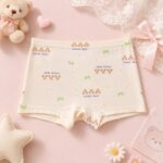 Kids' Underwear Girls' Soft Cotton Boxer Briefs, Cute Bear Print Kids Underwear