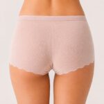 Women's Boxer Shorts Women's Soft Boxer Shorts, Wave Hem Comfortable Daily Underwear