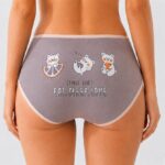 Printed Women's Underwear Women's Cute Cartoon Bear Print Briefs, Kawaii Comfortable Underwear
